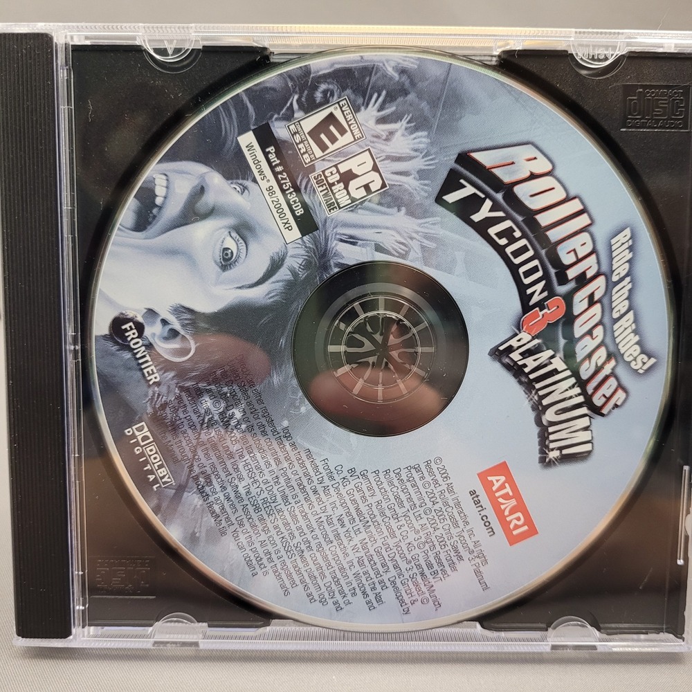 RollerCoaster Tycoon 3 Platinum by Atari (PC CD-ROM, 2006)